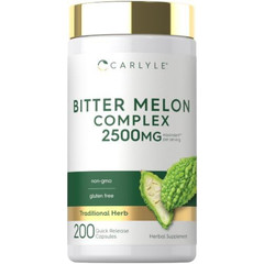 Bitter Melon Capsules | 2500mg | 200 Count | Non-GMO & Gluten Free | by Carlyle