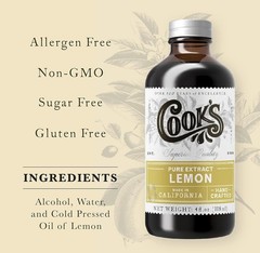 Pure Lemon Extract 32 Fl Oz Bottle – Cold Pressed, Allergen-Free
