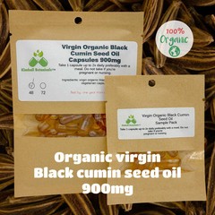 USDA Certified Organic Virgin Black Cumin Seed Oil (Nigella sativa) Capsules