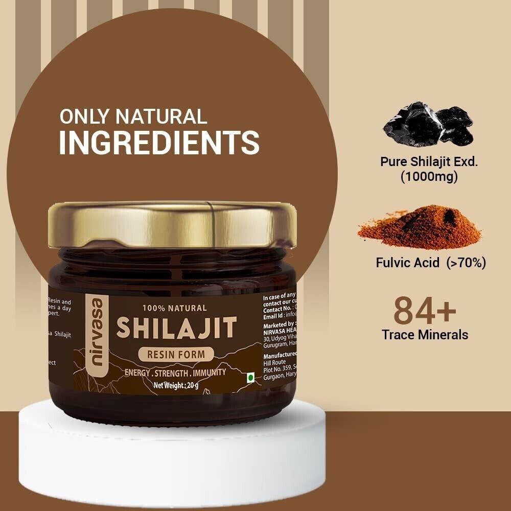 HIMALAYAN Shilajit Exp.09/2026 Organic Extremely Potent, 70% Fulvic Acid – 20g