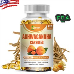 Ashwagandha Capsules – Focus Enhancement & Stress Management with 2100mg 120pcs