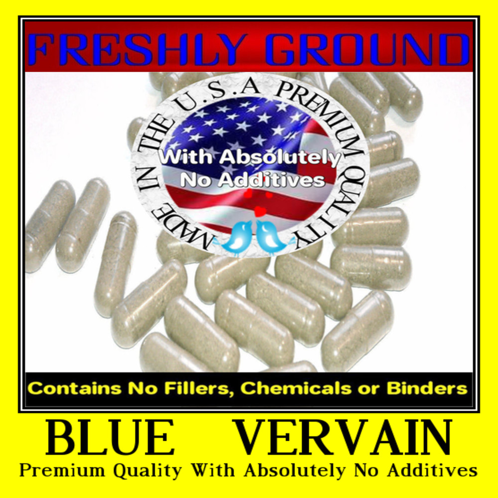BLUE VERVAIN With Absolutely No Additives High Potency 100 Vegetarian Capsules