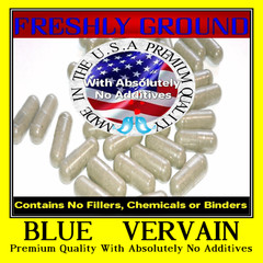 BLUE VERVAIN With Absolutely No Additives High Potency 100 Vegetarian Capsules