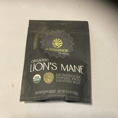 Sunwarrior Lions Mane Supplement Organic Mushroom Powder Lion’s Mane, 5.3 oz