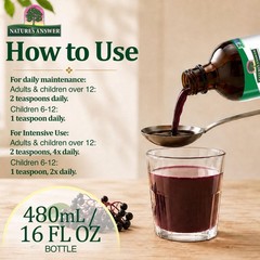 Nature’s Answer Sambucus Black Elderberry 16 Fl Oz