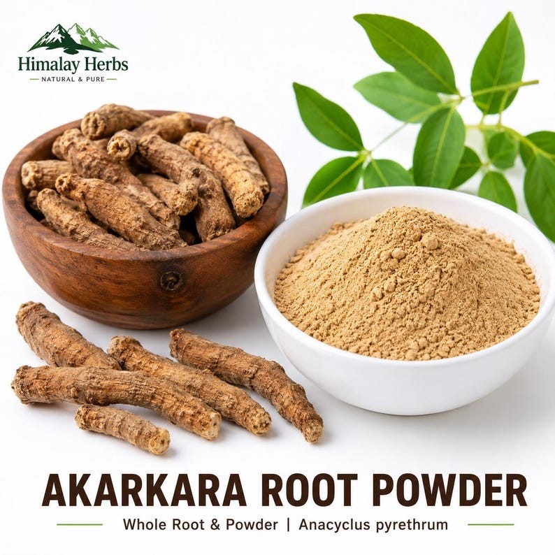 Akarkara Root Powder | Anacyclus Pyrethrum | Whole Root