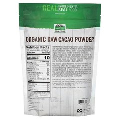NOW Foods, Organic Raw Cacao Powder, with Polyphenols 12 Ounce (Pack of 1)