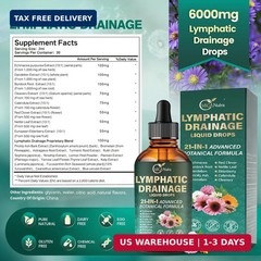 21- in-1 Lymphatic Drainage Drops for Liposomal, Immune & Lymph System Support S