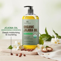 Botanic Hearth USDA Organic Jojoba Oil 100% Pure 8 Fl Oz (Pack of 1), 8 oz