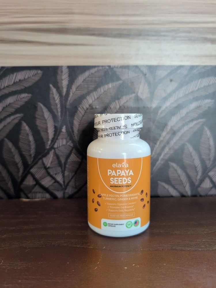 Papaya Seeds Maximum Potency Apple Pectin pomegranate Turmeric Ginger 6550 Mg