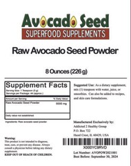 1 lb. Raw Avocado Seed Powder – Antioxidants, Fiber, Blood Sugar + Cholesterol