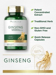 Carlyle Ginseng Extract Supplement | 120 Capsules | 120 Count (Pack of 1)