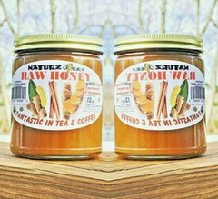 RAW HONEY with GINGER, TURMERIC, & CINNAMON (2 JARS) 12oz Each