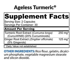 AGELESS TURMERICe— OPTIMIZED CURCUMIN SUPPLEMENT 12/26