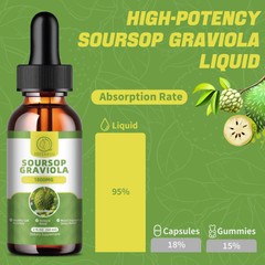 Soursop Graviola Liquid Drop for Cell Support & Regeneration, Immune Boost