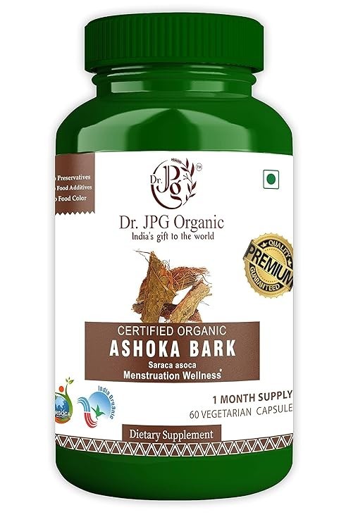 4x Dr. JPG Organic ISO & GMP Certified Ashoka Bark Vegetarian Capsule