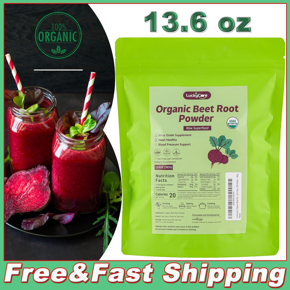 Non-GMO Organic Beet Root Powder (13.6 oz) – Boosts Energy & Stamina Naturally