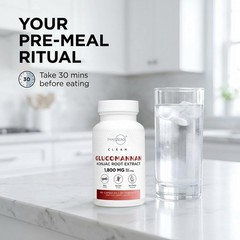 Type Zero Clean Glucomannan Konjac Root Extract (90 Capsules, 30 Servings)