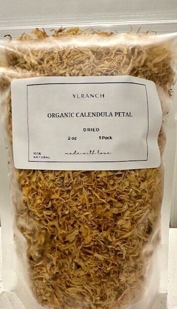 Calendula Flower Petal Organic Dried Petals / Farm Fresh Packed USA Free Ship
