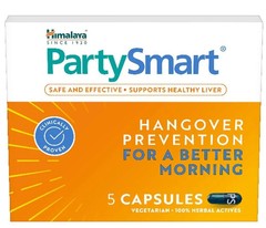 PartySmart (5 Capsules) quick relief from headache, nausea & vomiting Free Ship.