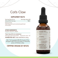 HerbEra Cat’s Claw Alcohol-FREE Tincture, Wildcrafted (Uncaria Tomentosa)