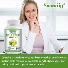 Organic Amla Fruit Capsules 1500mg Natural Antioxidant Immune Support Anti-aging