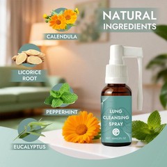 Lung Cleansing Spray 60ml Respiratory Soothing Solution Lung Cleaner