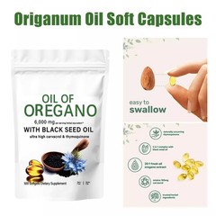 Premium Oregano Oil 6000mg 300gels Contains Carvacrol & Thymoquinone
