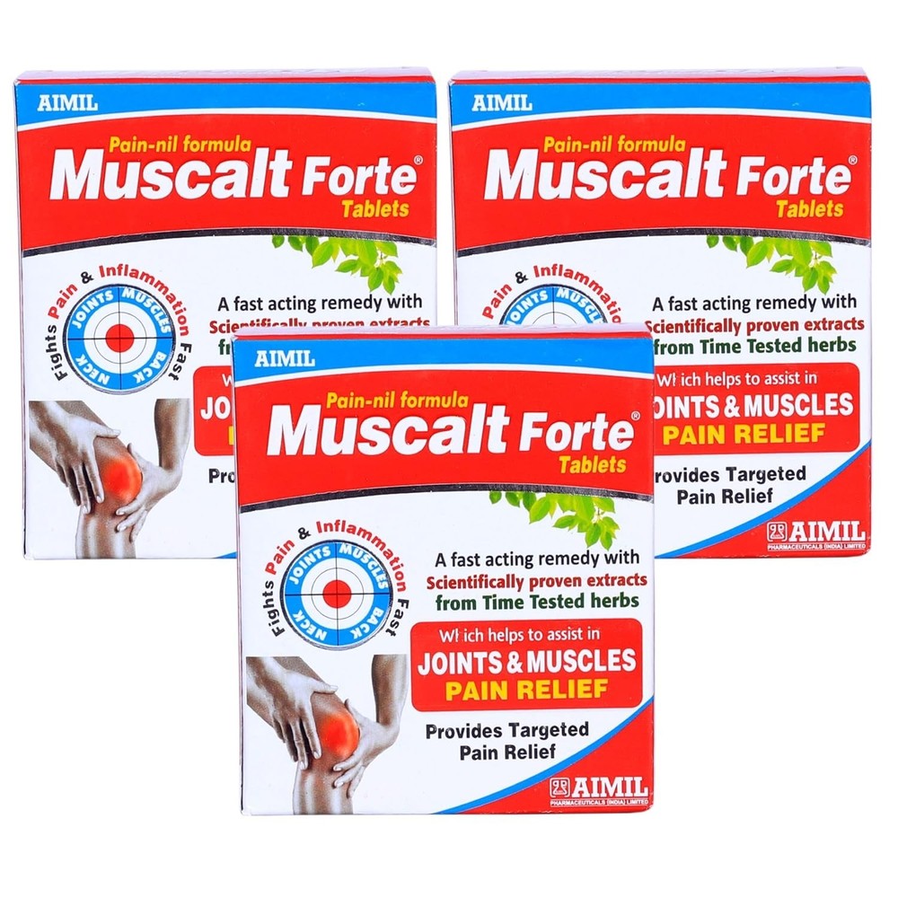 3 X AIMIL Muscalt Forte 30 Tabs Joint Mobility & Flexibility Support Supplement.
