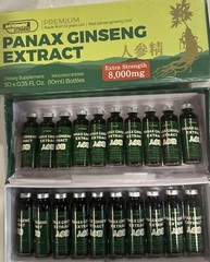 RED PANAX GINSENG EXTRACT 1 SEALED BOX 30 – 10 ML EXTRA STRENGTH Bottles 8000mg