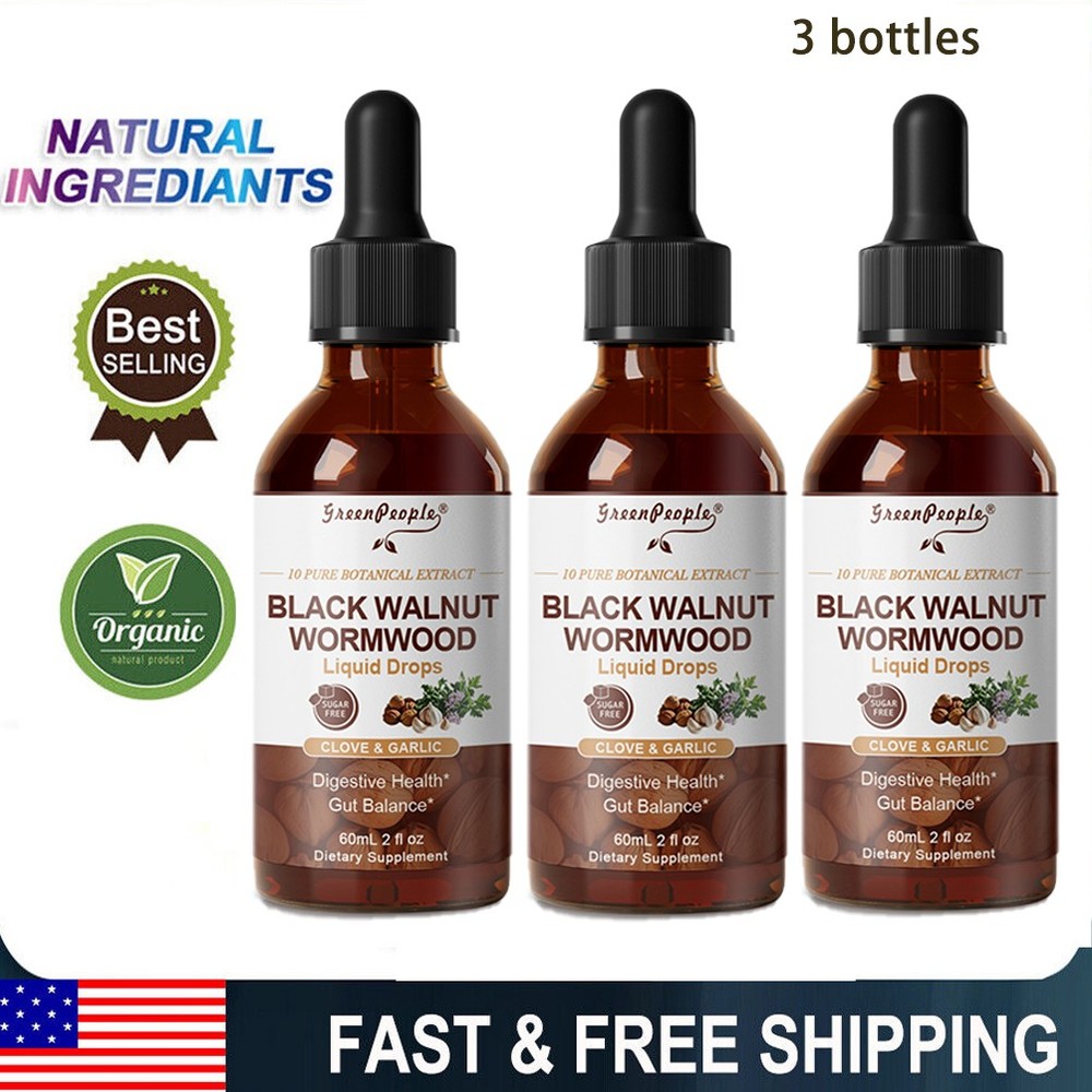 3Pack Parasite Cleanse Tincture/extract-Wormwood, Black Walnut Hull, Clove 2Oz