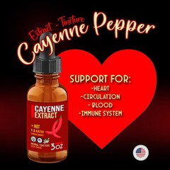 Cayenne Pepper Liquid Drops – Cayenne Extract / Tincture – DLX – USA