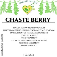 Chaste Berry Herb | Whole or Powder | Hormonal Balance Support 1oz 4oz 8oz Sizes