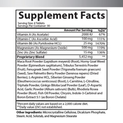 Monster Test 120ct for Men + Organic Morgina Green Super Food Health (2 pack)