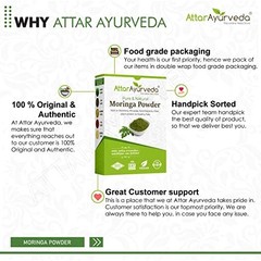 Attar Ayurveda Moringa Leaf Powder 400g Pure Herbal Weight Support