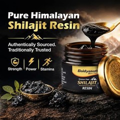 Shilajit Resin Himalayan 100% Pure 10gm, Highest Potency Fulvic Acid Lab Tested
