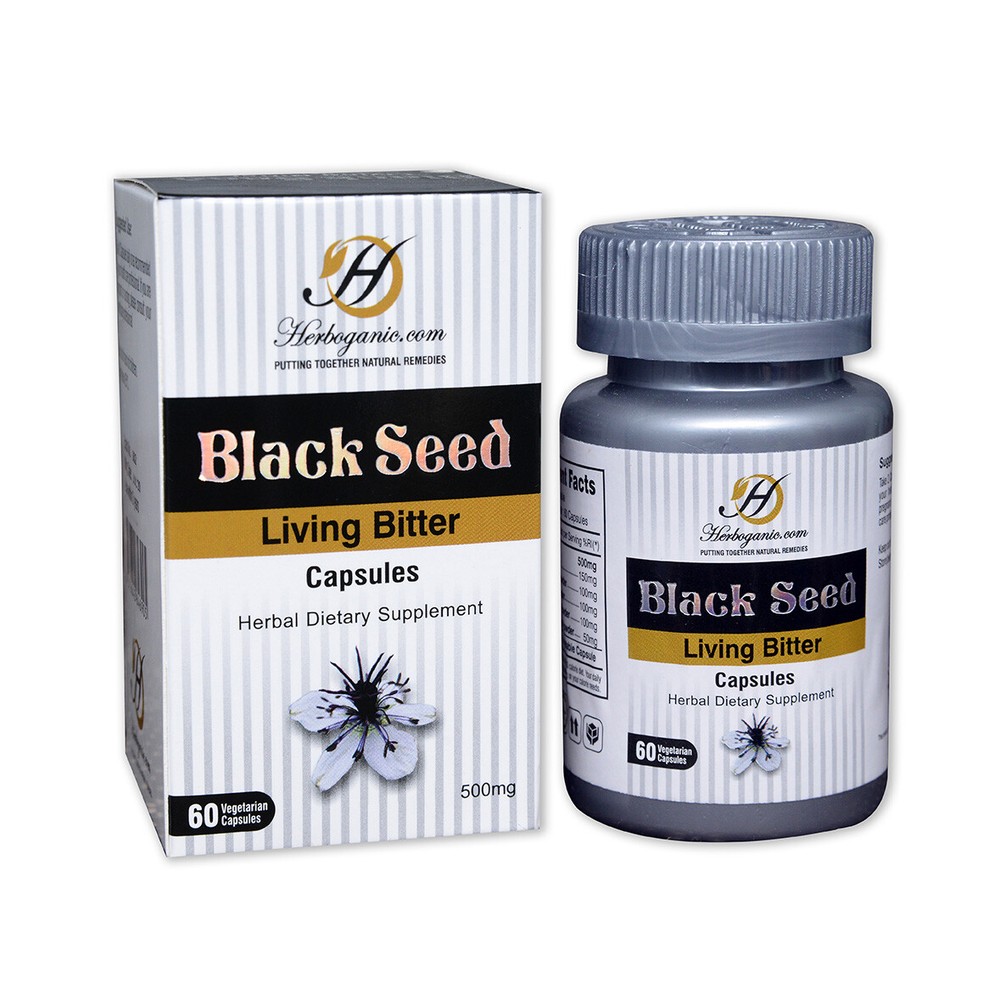Black Seed Living Bitter Capsule, 60 Capsules, Herbal Dietary Supplement