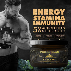 100% Pure Himalayan Shilajit Resin Extremely Potent 50g Jar + Measuring Spoon