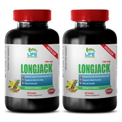 L-Arginine stamina boost – LONGJACK COMPLEX – Ginseng adaptogen blend 2 Bottle