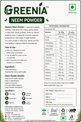 Organic neem powder | multi purpose natural herbal powder (100 gm / 3.5 oz)