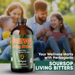 Soursop Living Bitters for Overall Health and Wellness | Pack of 1 | 16 Oz