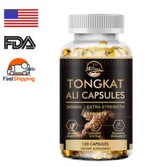Tongkat Al Extract 200:1, Longjack, 3450mg Per Serving – 120 Veg Capsules