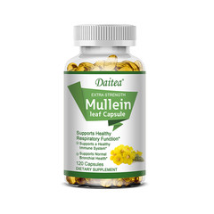 Strength Mullein Extract 1500 Mg Supplements Respiratory Support 120 Softgels