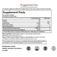 Saw with Palmetto Pumpkin Seed oil 3000mg 300 Capsule Prostate UTI Hair Loss