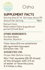 HerbEra Osha Herbal Extract Tincture (Ligusticum porteri)