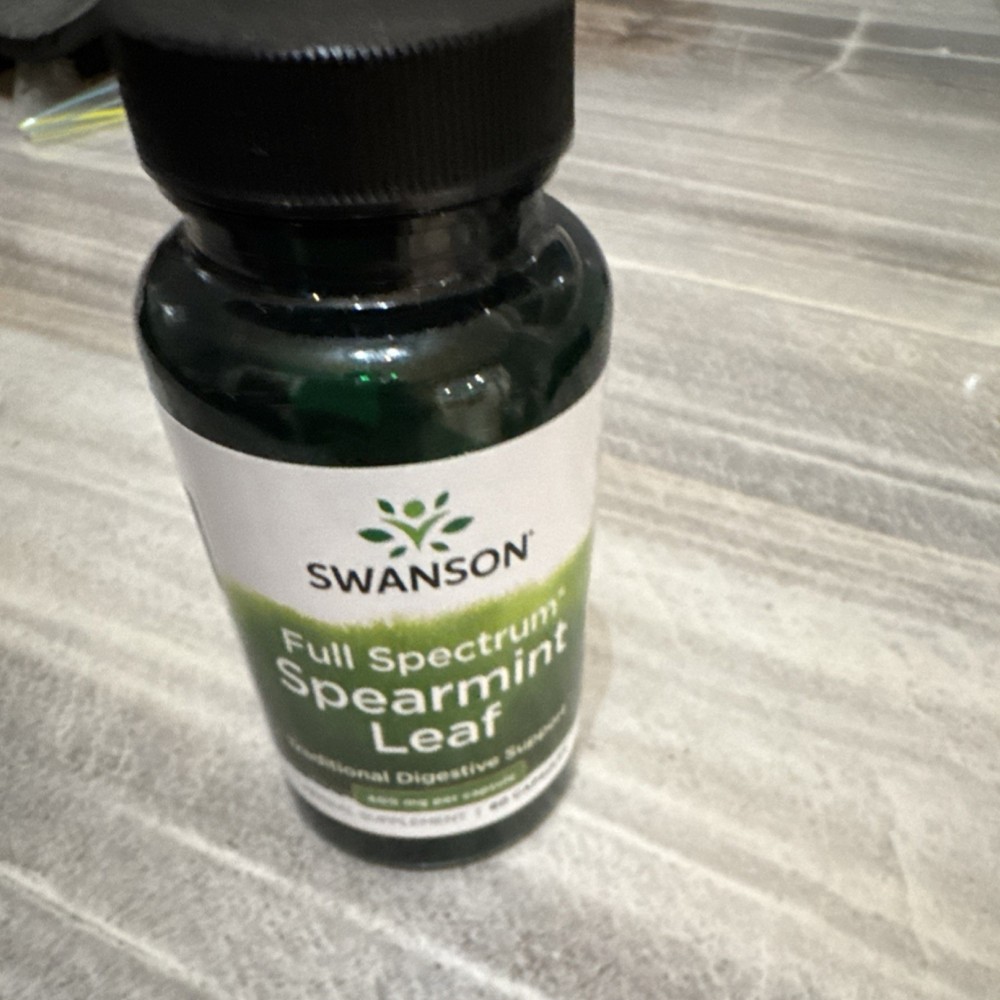 Swanson Spearmint Leaf Digestive Support Capsules 400 mg Herbal Extract