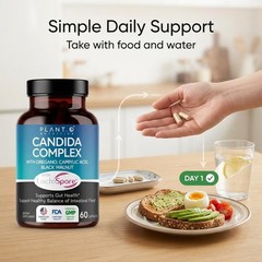 Candida Cleanse Supplement 60 Capsules with Probiotics & Oregano Oil – Gut