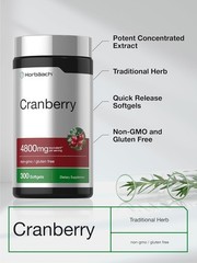 Cranberry Supplement | 4800mg | 300 Softgels | Non-GMO | by Horbaach