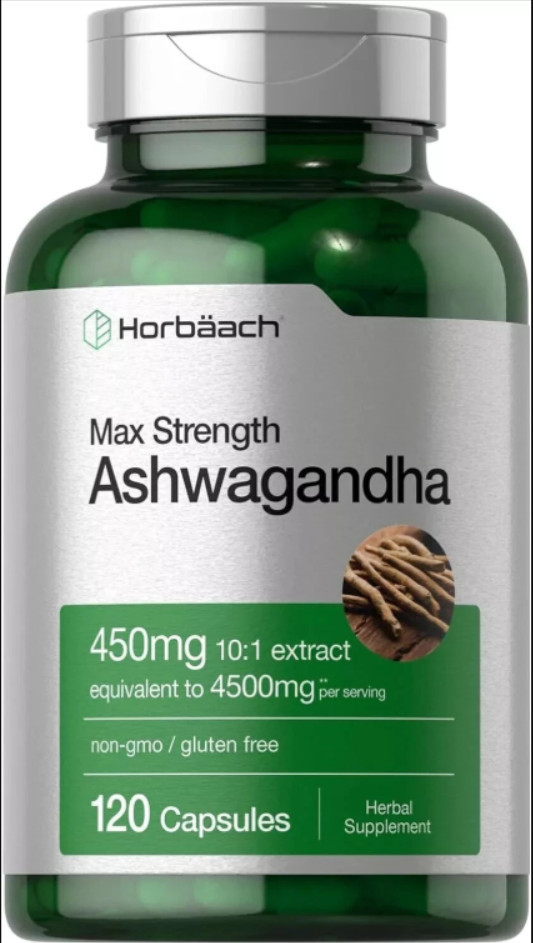 Ashwagandha Capsules | 4500 mg | 120 Count | by Horbaach | EXP 11/2026