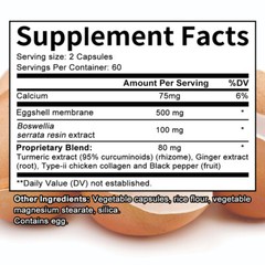 Joint Supplement with Turmeric, Boswellia & Ginger for Joint Health